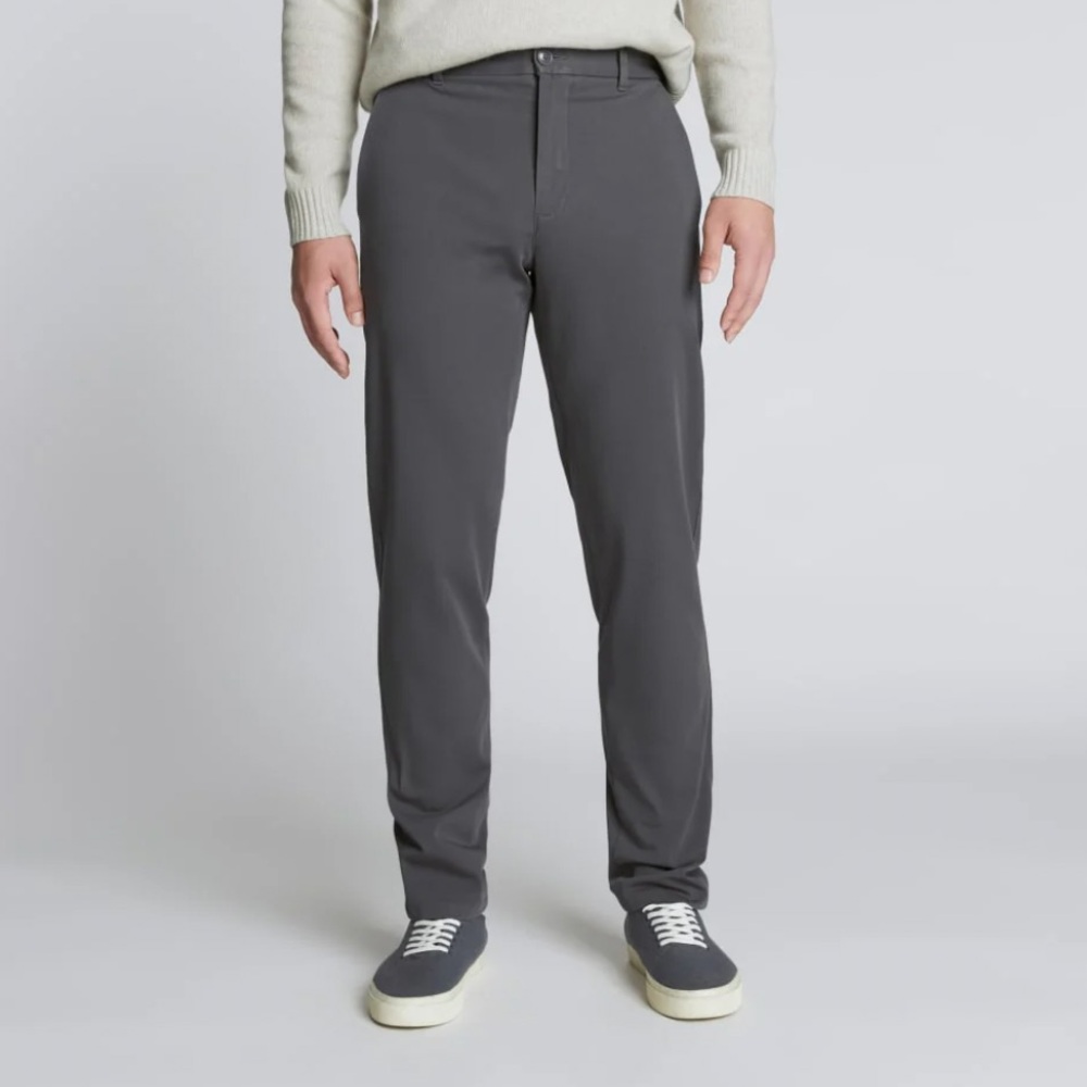 Everlane Men's Gray Casual Pants Chino Twill Straight Leg Performance Uniform